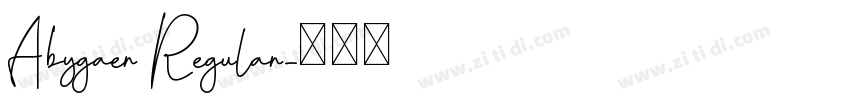 Abygaer Regular字体转换